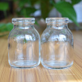 Bouteille d&#39;injection en verre borosilicaté plat transparent miniature de 50 ml